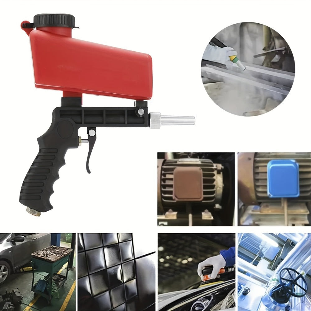 Sandblasting Gun Pneumatic 90 PSI Adjustable | Portable Gravity Air Sand Blaster for Rust Removal, Paint Stripping & Surface Prep – Compact Blasting Power Tool