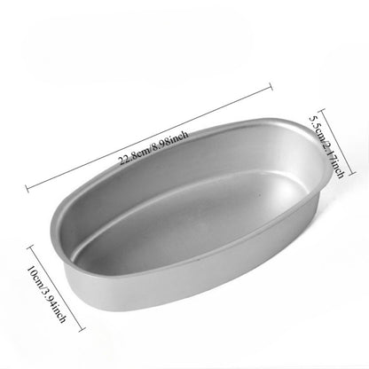 Nonstick Oval Cheese Bread Pan Set of 2, Aluminum Baking Pan for Bread, Cake and Meat, Oven Safe Loaf Mold for Home and Bakery, Cheesecake Baking Mold