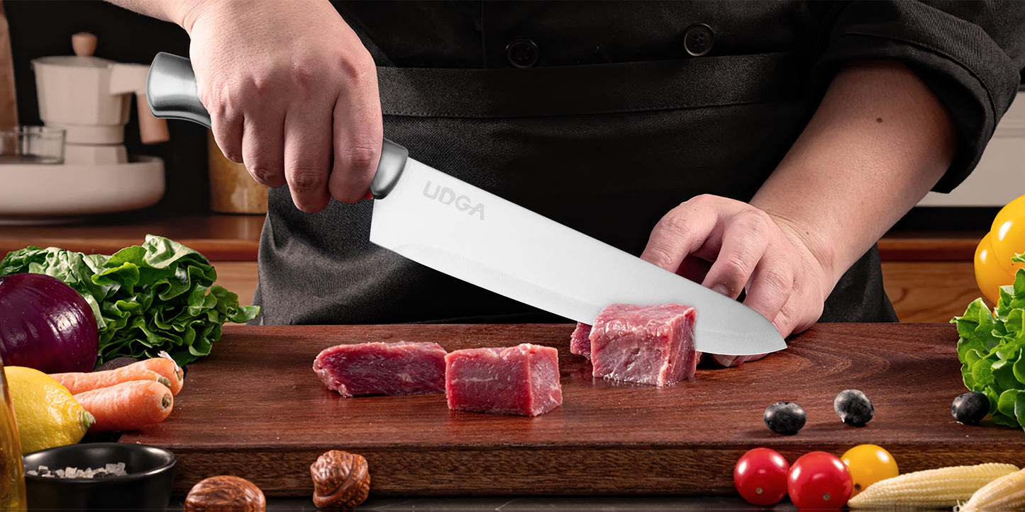 Stainless Steel Kitchen Knife Set Chef Knife Damascus Black Knife Block