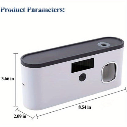 Toothbrush Holder Wall Mount with Toothpaste Dispenser Solar Rechargeable Cordless Space Saving Bathroom Organizer Toothbrush Storage for Bathroom Counter Vanity