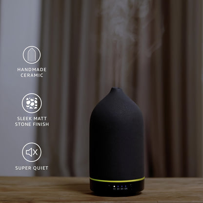Essential Oil Diffuser Aromatherapy Humidifier with 7 Color LED Lights, Whisper-Quiet Operation, Auto Timer & Shut-Off, Cool Mist for Bedroom, Office, Yoga, Sleep — 200ml & 6.76oz Options