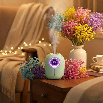 Aroma Humidifier Set of 3 with Soft LED Night Light | Quiet Mini Humidifier Pack, Adjustable Mist, Room Air Freshener for Bedroom, Living Room & Office | Holiday Gift Set White & Green