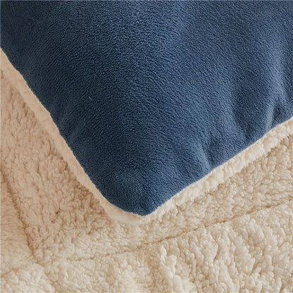 Sherpa Fleece Comforter Set Extra Thick Plush Microfiber Reversible Soft Warm Luxury Bed Blanket Twin XL Full Queen King 10 Colors Lightweight Cozy Bedding