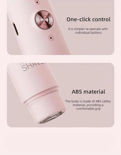 Electric Epilator for Women Double Head USB Rechargeable Painless Hair Removal Shaver Bikini Trimmer Body Private Area Grooming Device