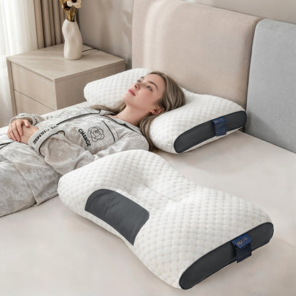 Neck Pillow 2 Pack – Breathable Memory Foam Travel Pillow with Removable Zippered Cover, Ergonomic Cervical Support for Neck & Shoulder Pain Relief