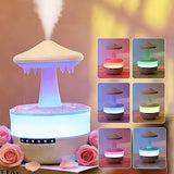 Upgraded Version - Colorful Raindrop Music Humidifier - White