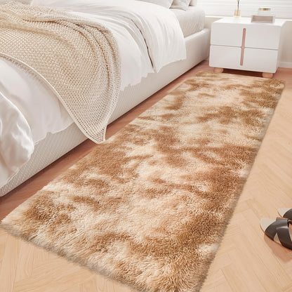 Fluffy Area Rug Tie-Dye Soft Carpet for Living Room Bedroom Office Thickened 1000g/㎡ Machine-Woven Indoor Mat Multi-Color Multi-Size Dark Gray Light Grey Khaki Pink Black White Purple