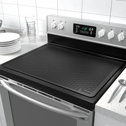 Silicone Stove Top Cover Mat 30x21in – Thick Anti-Slip Glass Cooktop Protector, Heat Resistant Electric Stove Cover, Kitchen Countertop Mat & Dish Drying Pad for Home & Restaurant