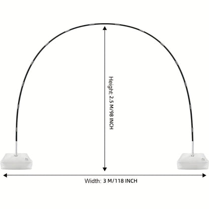 Balloon Arch Kit with Stand 3M Wide 98 Inch Tall, Adjustable Balloon Arch Stand with Water Fillable Bases and Manual Pump for Wedding Birthday Baby Shower Graduation Halloween Christmas Party Decorations