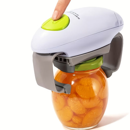 Electric Jar Opener One Touch Automatic – High Torque Battery Operated Jar Lid Opener for Seniors, Arthritis, Weak Hands, Women & Chefs | Hands-Free Kitchen Gadget Gift
