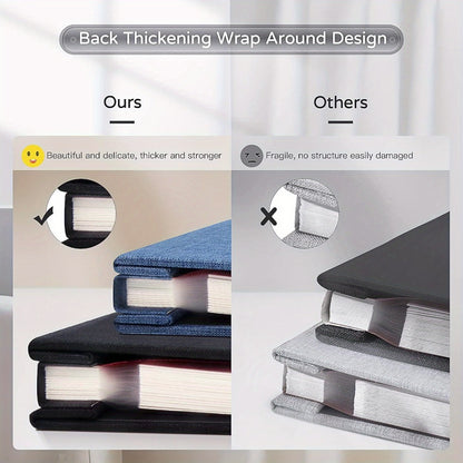 Self Adhesive Photo Album Scrapbook – Large Linen Cover Memory Book for 4x6 5x7 8x10 Photos, DIY Picture Book with Metal Pen, Gift for Mom, Baby, Wedding, Valentine's Day & Mother's Day, 40 & 60 Pages