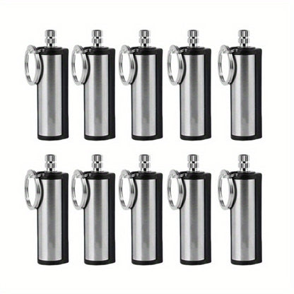 Metal Match Kerosene Lighter 10pcs, Emergency Survival Matches Multi-Functional Keychain Fire Starter for Outdoor Camping Hiking Survival Gear, Windproof Reusable Fire Starting Tools – No Lighter Fuel Included