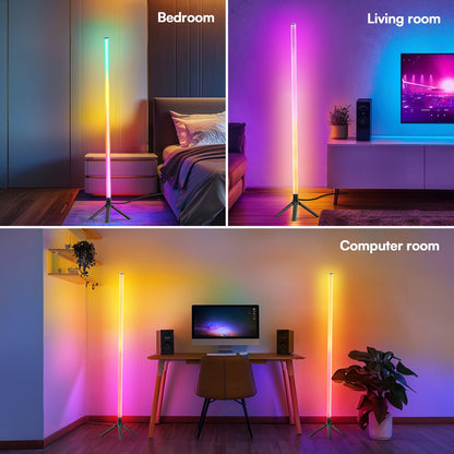 RGB Tube Light with Stand – Smart App & Remote Control, Music Sync Color Changing, Timing, USB Powered for DJ Lighting, Photography, Dance Club, Game Room & Festival (1 or 2 Pack)