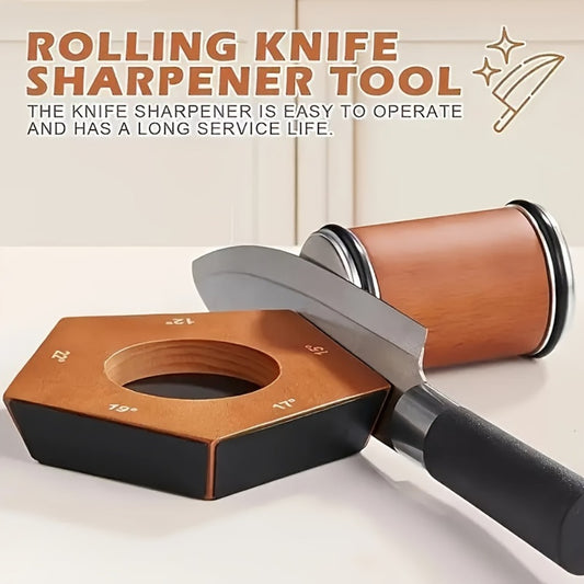 Diamond Rolling Knife Sharpener 2-Angle and 5-Sided Options for Kitchen Outdoor Knives Chef Gift Christmas Halloween Kitchen Accessories
