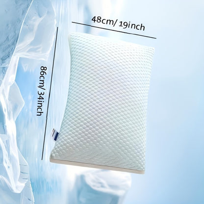 Memory Foam Bed Pillows King Size 2 Pack Hotel Quality Cooling Down Alternative Non-Collapsing Pillow Set Machine Washable Polyester Viscose Cover
