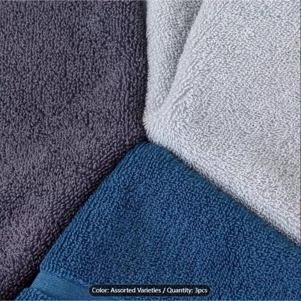 Bath Towel Set of 3 Microfiber Quick Dry 400 GSM Soft Absorbent Bathroom Towels Coastal Pattern Spa Gym Home — Luxury 3-Pack for Adults