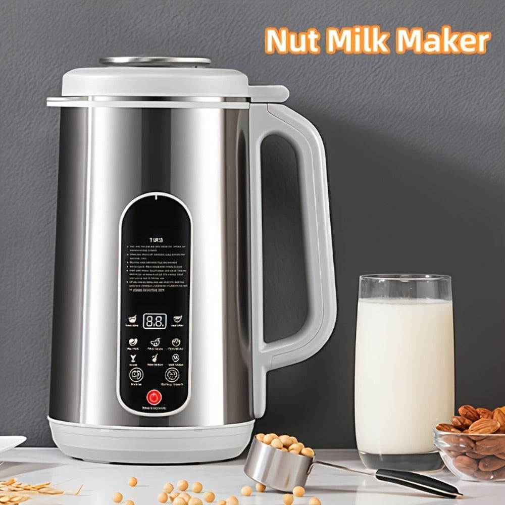 Soy Milk Maker Machine 40oz – 800W Stainless Steel Nut Milk, Soup & Juice Blender with 24-Hour Timer, Auto-Clean & Touch Control