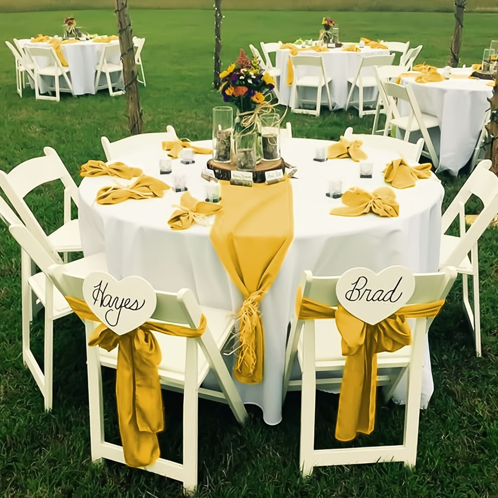 Satin Chair Sashes Bows 50pcs – 7x108 Inch Chair Waist Belt Bow Ties for Wedding Reception, Banquet, Party, Hotel & Event Chair Cover Decoration