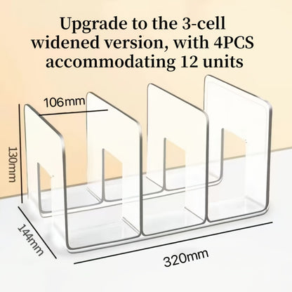 Purse Organizer for Closet 4-Pack – Clear Plastic Bag Storage Divider Shelf, Handbag Holder for Wardrobe, Bedroom, Dormitory, Holds 8–16 Bags