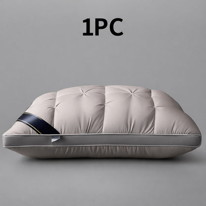 Hotel Quality Pillow Soft Polyester Fiber Deep Sleep Neck Support - No Collapse All Season Machine Washable Satin Cover Zipper Closure White Grey 1pk 4pk Bed Pillow for Home Hotel Bedroom