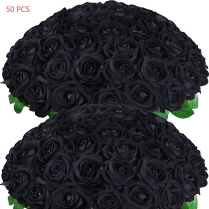 Artificial Roses Bulk with Long Stems – Real Touch Velvet Fake Flowers for Wedding Bouquet, Bridal Centerpiece, Valentine's Day, Mother's Day, Home Decor (50/100pcs, Multi Colors)