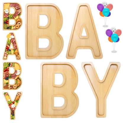Graduation Charcuterie Board Decorations 4pcs Wooden Number Box with 14 Balloons – 2026 GRAD Fillable Party Supplies