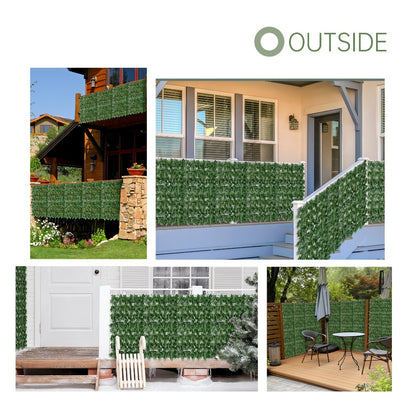 Artificial Ivy Privacy Fence Screen – UV-Resistant Faux Ivy Hedge Panel for Outdoor Patio, Garden, Balcony & Fence Cover | Realistic Greenery Wall Decor | Multiple Sizes Available