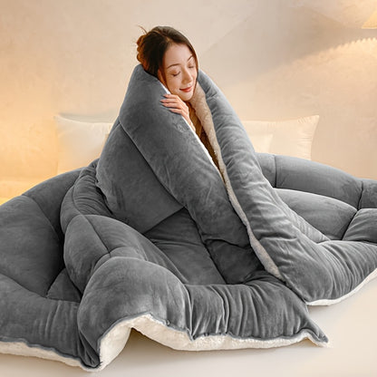 Sherpa Fleece Comforter Set Extra Thick Plush Microfiber Reversible Soft Warm Luxury Bed Blanket Twin XL Full Queen King 10 Colors Lightweight Cozy Bedding