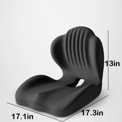 Hip & Lumbar Support Seat Cushion Ergonomic Memory Foam – Breathable High-Density Back Support Pillow for Office Chair, Car Seat & Long Sitting, Daily Use or Gift