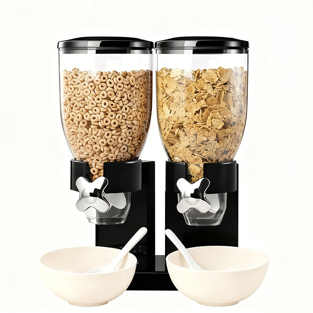 Dry Food Dispenser & Candy Organizer with Spoon Bowl Lid – Countertop Snack Container for Pantry Kitchen 17.5 Oz