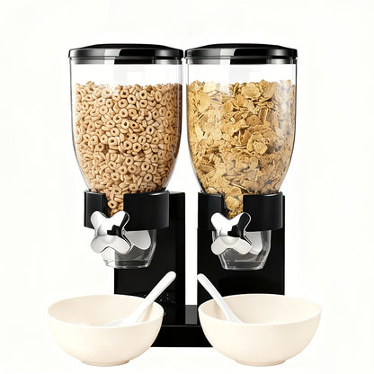 Dry Food Dispenser & Candy Organizer with Spoon Bowl Lid – Countertop Snack Container for Pantry Kitchen 17.5 Oz