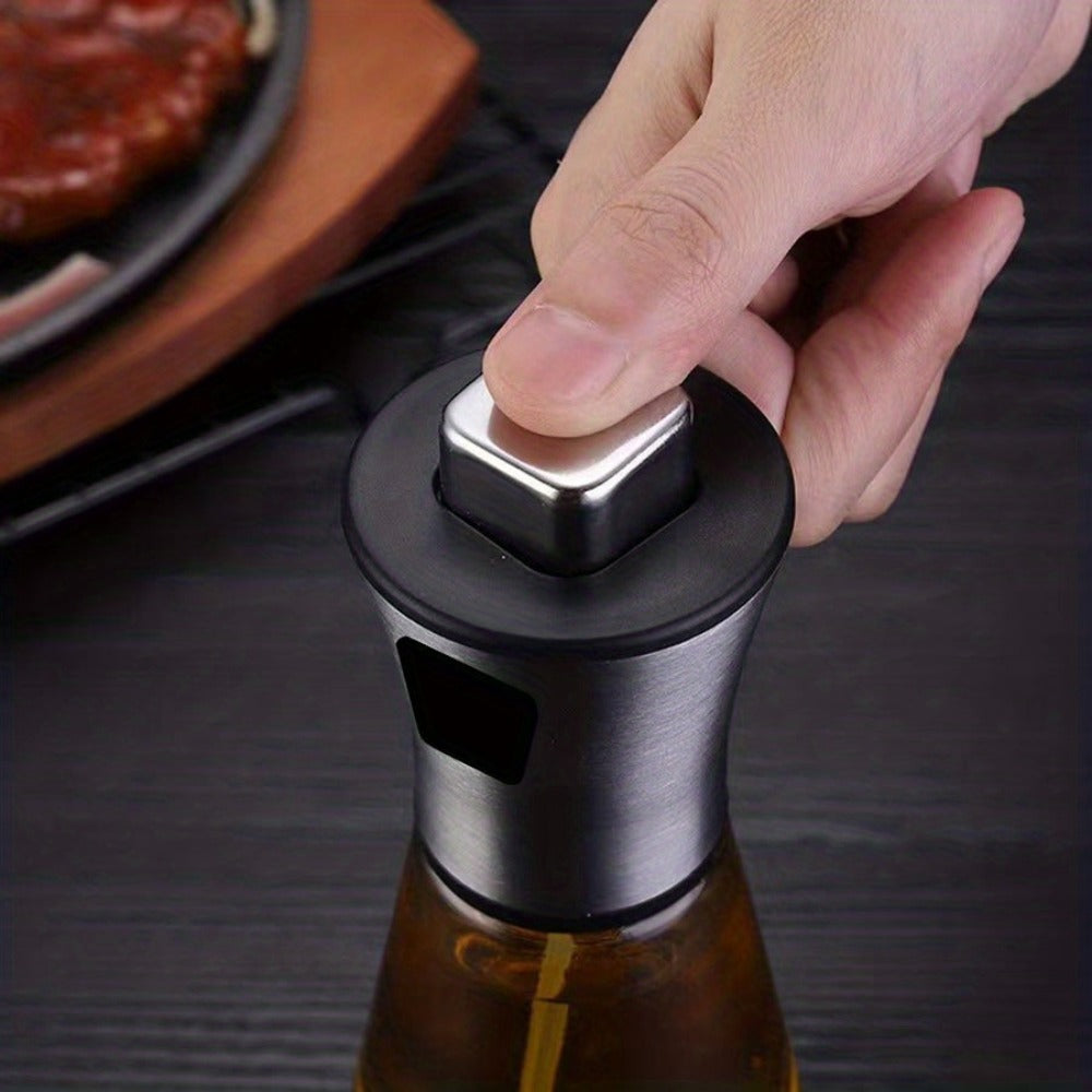 Oil Sprayer for Cooking Stainless Steel – Pressurized Glass Olive Oil Spray Bottle for Kitchen BBQ Grilling Baking Air Fryer
