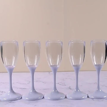 LED Glasses Set of 6 Light Up Drinkware, Glowing Champagne Flutes & Cocktail Cups with Sparkling Light Effect for Parties, Bars, Nightclubs, Weddings & Christmas Celebrations