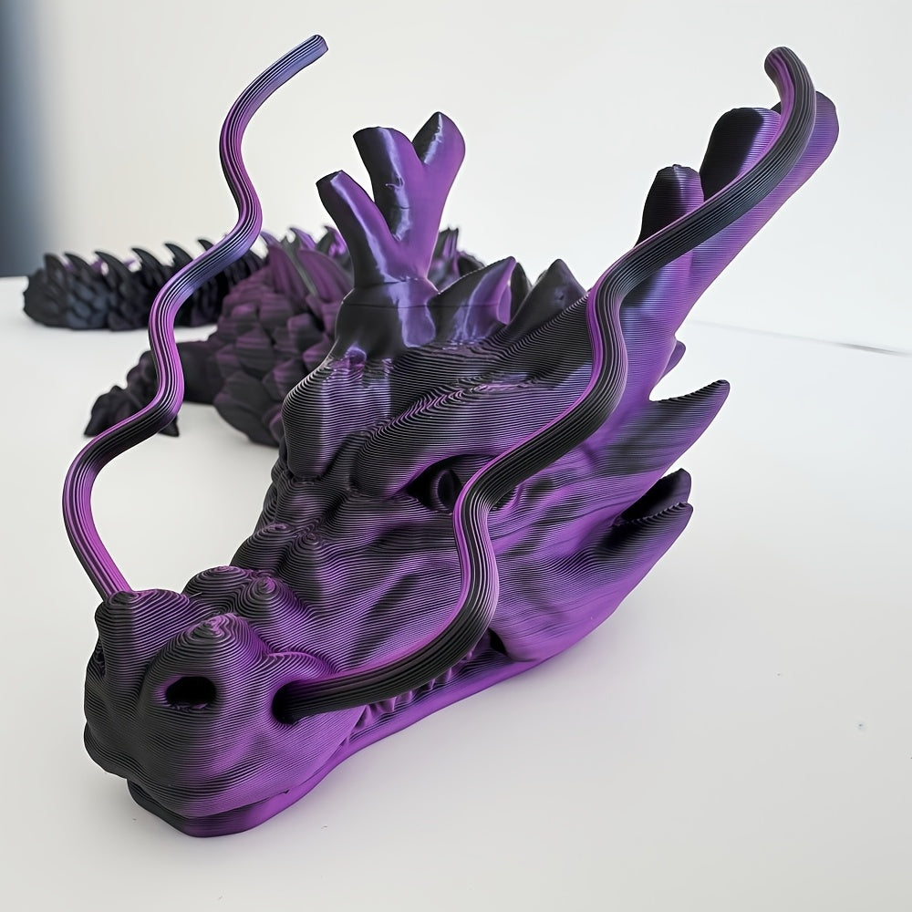 3D Printed Dragon 35.4 Inch with Flexible Joints – Articulated Poseable Dragon Figurine for Car Dashboard, Home Decor & Desk Display, Perfect for Christmas, Halloween & Birthday Gifts