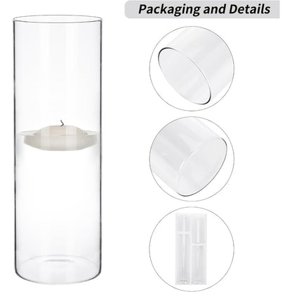 Clear Cylinder Glass Vases Set Wedding Centerpieces Home Decor