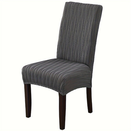 Dining Chair Covers Stretch Slipcovers Set of 4 or 6, Stain Resistant Removable Washable Chair Protector for Home Kitchen Restaurant Wedding, Spandex Jacquard Fabric, 7 Colors Available