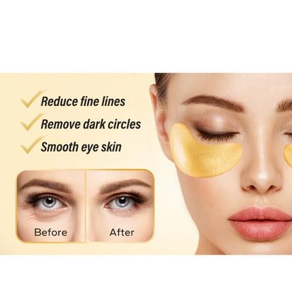 Under Eye Patches 24 Pairs Gold Collagen Eye Masks – Reduces Dark Circles, Puffiness & Fine Lines, Hydrating Under Eye Mask for Rejuvenated, Youthful Skin