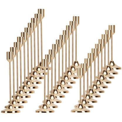 Metal Cone Candle Holders 30-Pack – Elegant Taper Candle Holder Set for Christmas, Halloween, Weddings & Parties – Polished Finish Tabletop Decor for Home, Hotel & Events