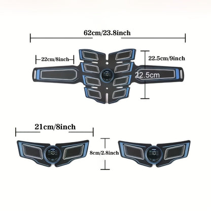 EMS Muscle Stimulator Fitness Massage Belt 6 Modes 18 Intensity Levels USB Rechargeable Low Frequency Physiotherapy Abdominal Toning Body Massager