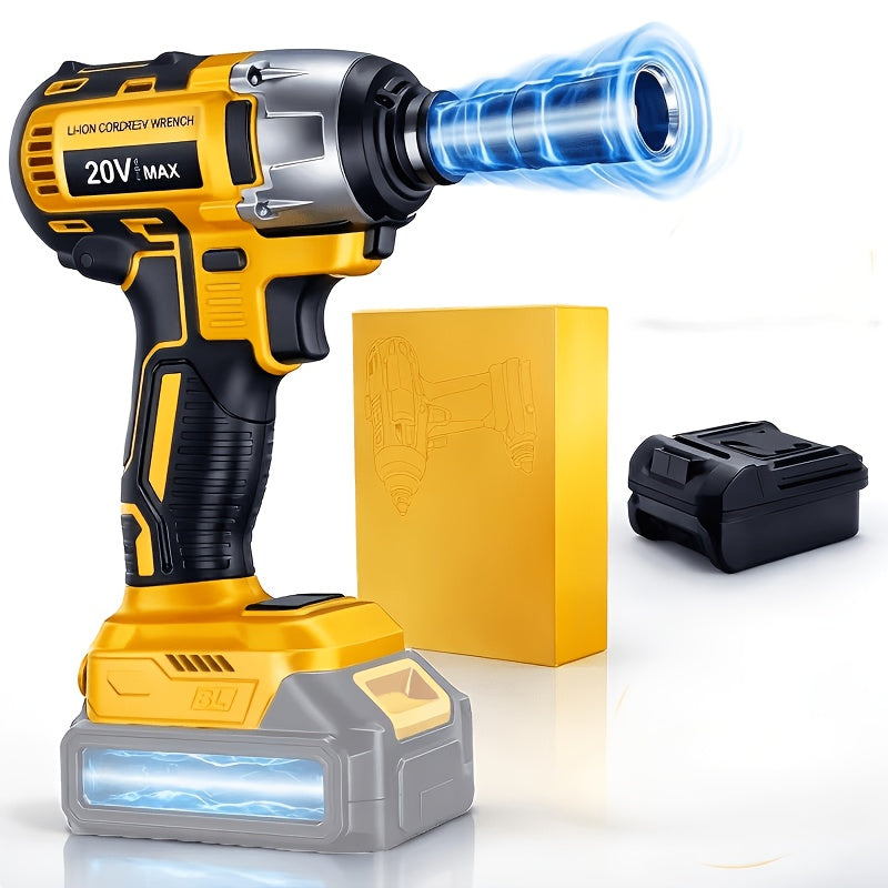 Cordless Impact Wrench 1/2 Inch Brushless – 450N.m 259Ft-lbs High Torque Impact Gun, 3300RPM Variable Speed, 12 Sockets, Fast Charger & Dual Battery Options for Auto Repair & Home Use