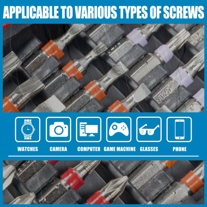83-Piece Impact Driver Drill Bit Set S2 Steel Cross Slotted Square Star Hex Torx Bits with Magnetic Holder for Home Improvement DIY Projects