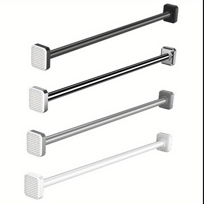 Tension Curtain Rod No Drill Telescopic Shower Bathroom Towel Rack Adjustable Hanging Rod Balcony Coat Hanger Drying Rod