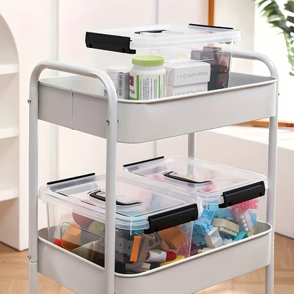 Stackable Clear Plastic Storage Bins with Lids – 6 Pack Large Capacity Clip-On Lid Containers for Home, Closet, Office & Garage Organization (12.7qt / 20.8qt)