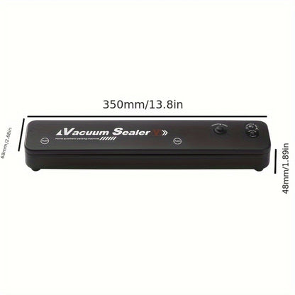 Vacuum Sealer Machine with 50 Vacuum Storage Bags – 2-in-1 Vacuum & Heat Sealing, One-Button Operation, Food Preservation Sealer for Freshness, Black or White
