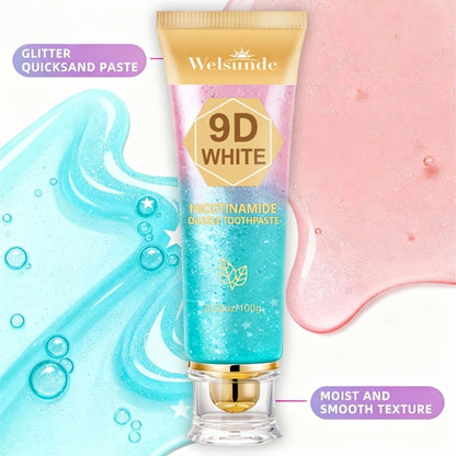 Niacinamide Toothpaste 9D Whitening Toothpaste for Stain Removal Fresh Breath Deep Cleansing Enamel Protection Minty Flavor Gentle on Gums Travel Size Oral Care for Women Men Daily Use