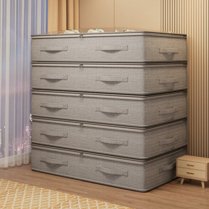 Under Bed Storage Box with Handles, Foldable Underbed Organizer, Large Capacity Container for Clothes & Blankets, Space-Saving Flat Drawer, Bedroom Closet Storage Bins (1/2/3/5 Pack)