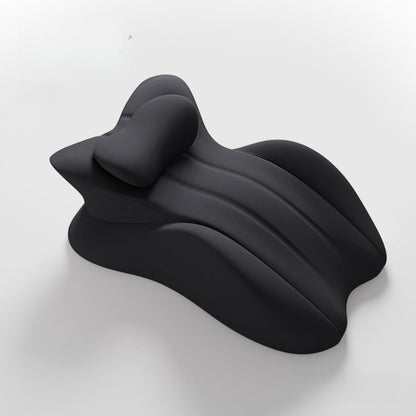 Wedge Pillow for Couples – Ergonomic Intimacy Support & Back Relief Cushion, Low-Profile Bedroom Bolster, Black