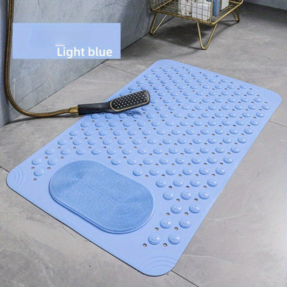 Non-Slip Bath Mat with Massage Buttons - PVC Shower Mat with Polka Dot Pattern, 0.35" Thick Rectangular Bathroom Safety Mat | Anti-Slip Bathtub Mat for Shower, Tub & Bathroom Floor | Multiple Colors