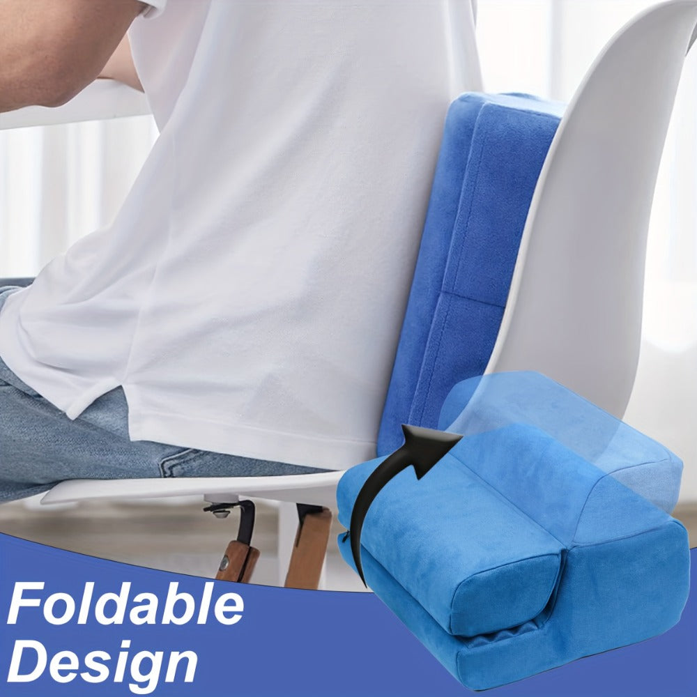 Tablet Pillow Stand Lap Bed Holder – Hands-Free Viewing, Foldable, Washable Cover, Fits iPad iPhone E-Reader
