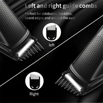 Beard Trimmer for Men - Professional Hair Clipper Electric Razor Zero Gapped T-Blade Edger Liner Cordless Rechargeable Mustache Trimmer Grooming Kit for Body Face Neck Black